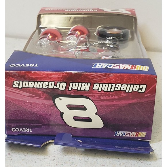 NASCAR DALE EARNHARDT JR #8 COLLECTIBLE MINI ORNAMENTS SET TREVCO NIB Set of 6 - Picture 3 of 7